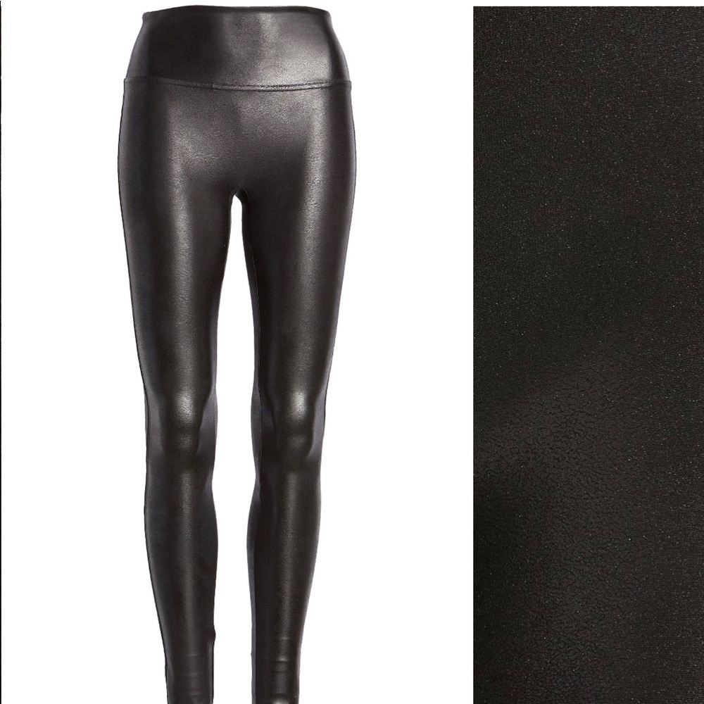 Spanx Faux Leather stretch leggings, size M